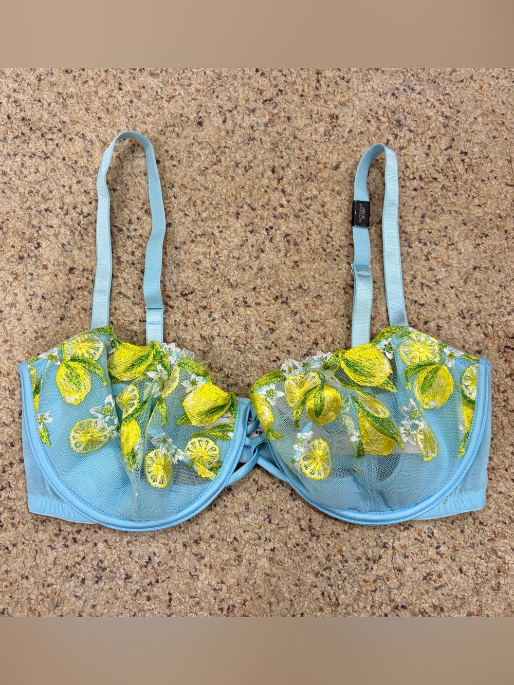 Victoria’s Secret Balconette bra lemon embroidery